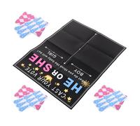 ARTSEWPLY Kit de Révélation du Bébé Affiche de Vote Interactif, Autocollants Amusants et Accessoires Photobooth pour Fête Prénatale - Décoration Complète pour Événement de Révélation Garçon