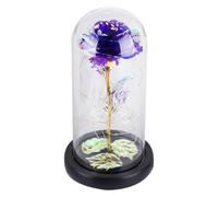 ARTSEWPLY Lampe LED Rose Éternelle Verre avec Décoration Romantique pour Saint-Valentin et Cadeau Fleurs Lampe Ambiance à Transparent pour Table et Bureau