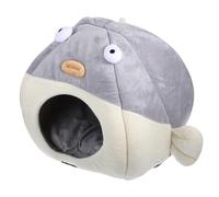 ARTSEWPLY Lit Nid Chat Semi-fermé Peluche Épais et Chaud Grotte Douillette pour Chats et Petits Chiens Coussin Confortable pour Animaux Intérieur S