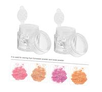 ARTSEWPLY Lot De 10 Bouteilles Vides 3ml Transparents Pour Poudre Compacte Compacte Et Eye-liner, Bouchon Transparent Et 12 Bouchons Intérieurs, Pour Voyage Et Maquillage