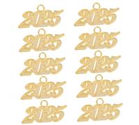 ARTSEWPLY Lot De 10 Breloques Métal 2025 Chapeaux Diplômé Doré Création Bijoux Diy Présents Étudiantes Fin D’études Décoration Fête Anniversaire Nouvelle Année