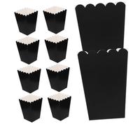 ARTSEWPLY Lot de 100 Boîtes à Pop-Corn en Papier Noir Boîtes de Rangement Pratiques pour Fêtes Mariages et Anniversaires Contenants Alimentaires Sûrs en Carton pour Snacks et