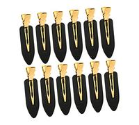 ARTSEWPLY Lot De 12 Pinces à Cheveux Sans Pli Petite Taille Légère Pour Femmes Frange Et Coiffage Sans Courbure Ni Traces, Usage Maquillage Et Coiffure Quotidienne, Finition Noir Et or