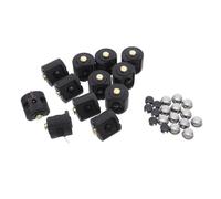 ARTSEWPLY Lot de 12 sets de Capuchons Métalliques Argentés pour Bouton-Poussoir Étanche de Lampe Torche LED Protection Solide Poussière et Eau Compatible Mini Interrupteur Usage