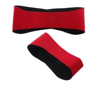ARTSEWPLY Lot de 2 Bandeaux de Natation Imperméables Rouges Grosse Taille Protection D’Oreilles Sport Bandeaux Élastiques Adaptés pour Natation Surf Yoga et Fitness