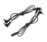 ARTSEWPLY Lot de 2 Câbles D’Alimentation en Y pour Pédales D’Effet Guitare Électrique Câble Plat Cc 9V Connecteurs Coudés Compatible Ampli et Mixeur Alimentation Stable pour Usage en