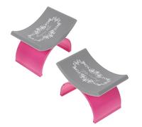 ARTSEWPLY Lot de 2 Coussins Repose-Mains de U pour Manucure Accessoires Nail Art Ergonomique du Poignet Surface Lavable Couleur Rose Salon et Usage Professionnel