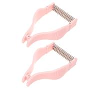 ARTSEWPLY Lot de 2 Épilateurs Faciaux Manuels à Ressort pour Épilation au Fil Couleur Rose pour Lèvre Supérieure et Menton Épilateur Visage Doux sans Irritation pour Usage Quotidien