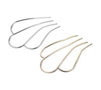 ARTSEWPLY Lot De 2 Épingles à Cheveux Couronne Métallique, Taille Moyenne, Style Vintage, Baguette à Cheveux Pour Femmes Et Filles, Accessoires Coiffure Chignon, Finition or Et Argenté
