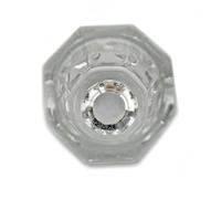 ARTSEWPLY Lot de 2 Gobelets Octogonaux en Cristal Transparents pour Nail Art avec Couvercles en Cuivre Gobelets Liquide pour Manucure Coupe en Verre à Ongles Accessoires Professionnels