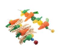 ARTSEWPLY Lot De 2 Jouets à Mâcher pour Hamster Et Lapin Jouets Molaires De Carotte Matériaux Sûrs pour Petits Animaux Adapté à La Cage des Dents pour Cochons D’Inde Et Rongeurs