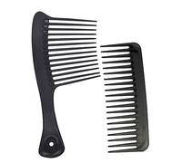 ARTSEWPLY Lot De 2 Peignes à Dents Larges Pour Cheveux Large Taille Matériau Solide Pour Massage Du Cuir Chevelu Soin Des Cheveux Usage Quotidien Couleur Noire