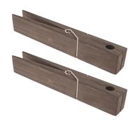 ARTSEWPLY Lot de 2 Porte-Serviettes en Bois 30X4X5 CM Pinces à Linge Géantes Fixation Murale sans Perçage Crochets Rustiques pour Salle de Bain Buanderie Suspendre de Peignoirs