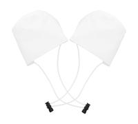 ARTSEWPLY Lot de 2 Protège-Talons en Tissu Résistant à L'Usure Coussinets de Talon Ajustables Blancs Couvre-Chaussures pour Conduite Protection Anti-Frottement pour Chaussures et Bottes