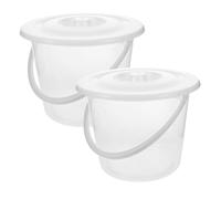 ARTSEWPLY Lot de 2 Seaux Urinoirs en Plastique Épais avec Graduation 2,5l, Bouteille Portable Étanche pour Hommes et Femmes, Pot de Chambre Transparent pour Usage Domestique et Voyage,