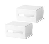 ARTSEWPLY Lot de 2 Tiroirs Organisateurs Muraux en Hips Blanc pour Salle de Bain, Rangement Multi-Usage, Accès Facile, pour Bijoux et Accessoires de Coiffure