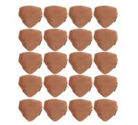 ARTSEWPLY Lot de 20 Mini Houpettes Triangulaires en Velours Cristal Marron Applicateurs pour Poudre et Fond de Teint Format Compact Double Ruban pour Maquillage Précis et Retouches en