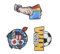 ARTSEWPLY Lot de 3 Épingles à Cravate de Football en Alliage Émail, Tailles 9/10/12 Mm, Broches Décoratives pour Vestes et Chapeaux, Insignes Récompense Équipe de Soccer, Accessoire