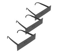 ARTSEWPLY Lot de 3 Lunettes de Soleil Fantaisie Pixélisées Noires, Accessoires Unisexes en Polycarbonate, Lunettes de Carnaval et Festival Humoristiques pour Fête Costumée et Enterrement