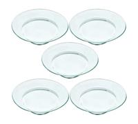 ARTSEWPLY Lot de 5 Plateaux Chauffe-Cire en Verre Rond 10 Cm, Plat de Remplacement pour Brûleur à Huile et Lampe à Fondre la Cire, Accessoire pour Aromathérapie et Parfum D’intérieur