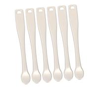 ARTSEWPLY Lot de 6 Cuillères en Alliage de Zinc pour Crème Visage, Masque Facial, Petit Format, Outil Cosmétique Pratique, Application Uniforme, Usage Personnel et Voyage, Couleur Argentée