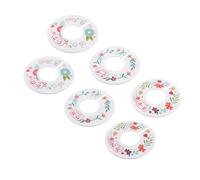 ARTSEWPLY Lot de 6 Séparateurs de Taille pour Vêtements de Bébé en Plastique Léger, Ronds Boucles de Séparation Unisexe, Affichage Clair des Tailles des Vêtements, pour Organiser Placards