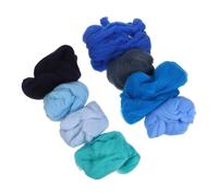 ARTSEWPLY Lot de 8 Mèches de Laine à Feutrer Bleu 10g Chacune Laine Cardée Douce pour Feutrage à L'aiguille, Filage et Loisirs Créatifs DIY Kit Matériaux Artisanaux pour Projets Créatifs
