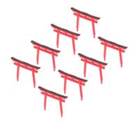 ARTSEWPLY Lot de 8 Ornements Torii Miniatures pour Aquarium Accessoire de Paysage D'aquarium en Résine Solide, Couleur Rouge Traditionnel, Décor Japonerie Zen pour Aquarium et Jardin