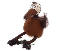 ARTSEWPLY Mâcher Interactif pour Chiens Moyens et Chiots Peluche avec Sifflet Forme Oiseau Cartoon Beige pour Animaux Agressifs