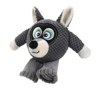 ARTSEWPLY Mâcher Résistant en Peluche pour Chien, Accessoire Interactif pour Chiots, Nettoyeur de Dents, Solide pour Chiens D’intérieur ’extérieur, 1 Pièce, Couleur Gris Loup