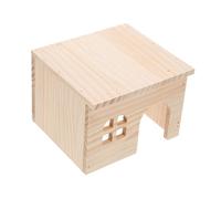 ARTSEWPLY Maison pour Hamster Bois Naturel Multifonction avec Plateforme Alimentation et Cachette Antifuite Espace Confortable et Sécurisé pour Petits Animaux