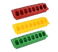 ARTSEWPLY Mangeoire pour Volaille Anti-gaspillage en Plastique Robuste, 30x12,5x8 Cm, Lot De 3, Alimentation pour Pigeons Et Poussins, Usage en Cage pour Élevage De Volailles