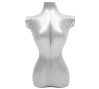 ARTSEWPLY Mannequin Gonflable pour Présentoir de Vêtements Féminin Buste Demi-Corps en PVC Solide Taille Moyenne pour Magasin et Exposition de Chemises Vitrine Comptoir ou Étagère