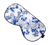 ARTSEWPLY Masque de Sommeil en Soie Naturelle à Fleurs Doux et Léger Taille Ajustable Occultant Sommeil Réparateur à la Maison en Voyage Avion