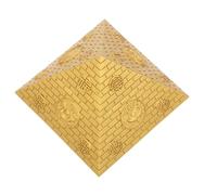 ARTSEWPLY Mini Sculpture Pyramide Égyptienne 9 Cm en Résine Dorée, Figurine Décorative pour Bureau et Étagère, Ornement Égyptien Antique, Petite Maquette Architecturale pour Projet