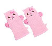 ARTSEWPLY Moufles De Bain Pour Tout-petits Dessin Animé 2 Pièces Grand Taille Pour Peaux Délicates Soins Exfoliants Bain Corps
