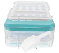 ARTSEWPLY Moule à Glaçons Silicone Alimentaire Bleu Bac à Glaçons Grand Volume avec Fond Souple Boîte de Rangement Résistante pour Congélateur