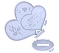 ARTSEWPLY Moule en Silicone de Cœur pour Loisirs Créatifs et Résine Époxy, Flexible et Réutilisable, pour Moulage DIY Saint-Valentin, Dimensions Moyennes, Silicone Solide et Facile