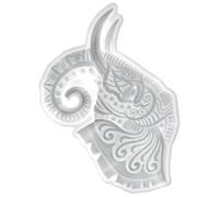 ARTSEWPLY Moule en Silicone pour Tête D'éléphant 3D Flexible et Solide, Moule de Coulée en Silicone Époxy pour Loisirs Créatifs Soi-même, Décoration Murale Animaux, Modèle Blanc 1 Pièce