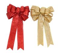 ARTSEWPLY Nœuds Décoratifs Petits pour Sapin de Noël Rubans Rouge et Or Décorations Festives pour et Création Dambiance de Noël