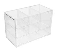 ARTSEWPLY Organisateur De Bureau Transparent Grand Format Tiroir Empilable Plastique Multifonction pour Maquillage Bijoux Et Papeterie Rangement