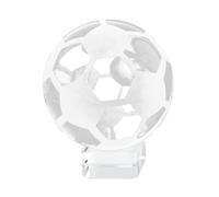 ARTSEWPLY Ornement de Football Transparent avec Support Ballon de Football Décoratif pour Événements et Souvenir de