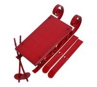 ARTSEWPLY Ornement de Traîneau de Noël 2 Pièces Pendentifs Mini Skis et Bâtons Rouges Décoration Sapin Suspendue Accessoire Festif pour Table et Bureau Décorations Saisonnières