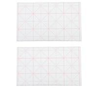 ARTSEWPLY Papier Xuan Brut à Calligraphie Chinoise 50 Feuilles 9 Cm X 28 Cases Blanc Quadrillé pour Entraînement Pinceau et Encre Sumi, Cahier de Papier à Dessin Riz, Support