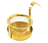 ARTSEWPLY Passoire à Thé Rotative Acier Inoxydable Doré Filtre Fin Réutilisable pour Tasse et Théière Accessoire Pratique sans Résidu Facile à Nettoyer