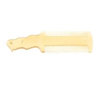 ARTSEWPLY Peigne à Dents Fines Double Face en Corne de Buffle Manche Long Jaune Peigne Antipelliculaire et Antipoux pour Adultes pour Cuir Chevelu Sensible Usage Domestique et Salon de