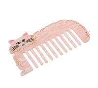 ARTSEWPLY Peigne Antistatique en Acétate Épais 12×6 Cm Forme Chaton Rose, Peigne à Dents Larges pour Démêlage Doux Cheveux Bouclés, Mouillés ou Secs, Accessoire de Coiffage Compact