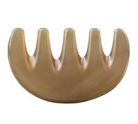 ARTSEWPLY Peigne de Massage Corne Naturelle Dents Épais pour Chevelu Outil Gua Sha Portable Anti-nœuds et Stimulation Capillaire