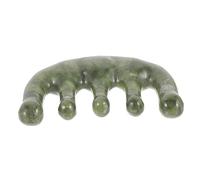 ARTSEWPLY Peigne de Massage Jade Vert pour Mini Brosse Démêlante Antistress et Hommes Outil Gua Sha Relaxant Favorise la Circulation Sanguine et la Fatigue