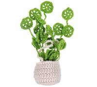 ARTSEWPLY Pendentif au Crochet pour Voiture Décoration Intérieure Plante Suspendue Accessoire Suspendre Rétroviseur Blanc et Vert Fluorescent Motif Feuille Ajourée Petit et Compact
